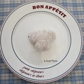 DIY cream-white curly plush butterfly decoration for Christmas tree and wreath crafts - Butterfly-03