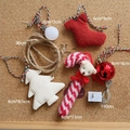 DIY Christmas tree decoration kit with bear cane, socks and LED lights for festive atmosphere - Christmas Decor DIY Kit