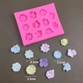 Stampo in silicone rosa con 11 fiori per decorazione torte e strumenti per dolci DIY - Rosa