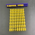 Alphabet and number cookie stamp set with purple fixing bar for DIY baking and fondant - Alphabet Number Stamp Set (H2098) / 12.5*8*1.2cm