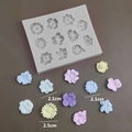 Stampo in silicone traslucido con 11 fiori per decorazione torte e pasticceria DIY - Grigio