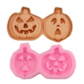 Halloween pompoen siliconen mallen in roze en bruin voor feestelijk DIY bakken en maken - Pompoenvorm (H1932) / Willekeurige Kleur