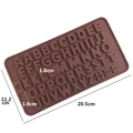 Siliconen chocoladevorm met alfabet letters en symbolen voor bakken, maat 20,5x11,2x1,8 cm - Volledig Hoofdletter Alfabet Stijl (2号)