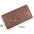Siliconen chocoladevorm met Happy Birthday letters en cijfers voor taartdecoratie - Cijfers En Happy Birthday Stijl (1号)