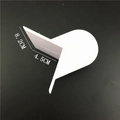 White L-shaped fondant cake smoother tool with curved edges and 8.2cm dimensions - 8.2*4.5CM