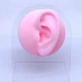 Detailed pink silicone ear model for jewelry display and medical teaching demonstration - Left Ear Model / Pink
