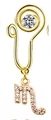 Golden zodiac wire wrap nose ring with zircon scorpion pendant on white background - Scorpio (5#)