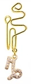 Gold-toned zodiac Capricorn constellation nose clip with white zircon pendant - Capricorn (8#)