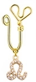 Non-piercing gold Leo zodiac nose cuff with sparkling rhinestones and heart detail - Leo (7#)