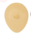 Water-drop shaped soft silicone anatomical model in a natural skin tone finish - Breast Model / Nude