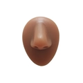 Silicone human nose model in deep skin tone for medical teaching and piercing practice - Nose Model / Brown