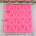Moule en silicone rose avec 26 lettres de l'alphabet pour décoration de gâteaux DIY - Moule Rose / Rose