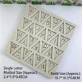 Moule en silicone crème 26 lettres anglaises pour fondant DIY et chocolat artisanal - Moule Gris / Gris