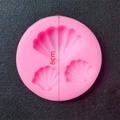 Moule rond en silicone rose de 6cm avec trois fentes en coquillage pour bijoux - Coquillage à 3 Cavités - Rose / Rose