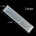 Large rectangular silicone bookmark mold with precise inner and outer size dimensions - Large Size Bookmark-Mirror / Semi-transparent White