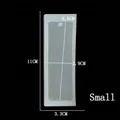 Small 11x3.3cm translucent silicone mold for DIY resin bookmarks with round hole - Small Size Bookmark-Mirror / Semi-transparent White