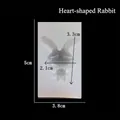 Translucent silicone mold for DIY crafts featuring a heart rabbit shape for resin art - Squinting Rabbit Style (JM3386-)
