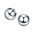 Close-up of polished G23 titanium balls with internal threading for body piercing jewelry - 8mm External Thread Ball