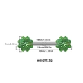 Green clover acrylic nipple ring piercing with 14mm stainless steel bar dimensions - Green Clover Style (24070901-2)