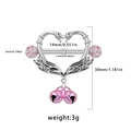 Swan heart nipple ring with pink bells and glitter beads, 1.6mm gauge body jewelry - Swan Heart Glitter Pink Bead Style (NP24112303-2)