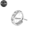 G23 Titan Segmentring 1.2mm x 10mm für Piercings in Silberoptik mit poliertem Finish - Silber Reihe Strass Stil (G23NRS015-S1210163)