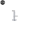 ASTM F136 titanium labret post replacement for piercings with 6mm length and 0.8mm gauge - 0.8mmx6mm / Silver