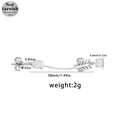 Arrow design 316L surgical steel industrial barbell earring with clear crystals - Arrow Style (ER25030801-3)