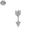 Clou d'oreille flèche en acier chirurgical argenté résistant au ternissement pour femme - Style Flèche (ER25030602-9)