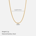 Collier chaîne serpent minimaliste en acier inoxydable doré 1mm longueur 350+30mm - 1mm Largeur-35+3cm Longueur / Or