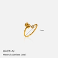 Détail de la bague en plaqué or 18k avec lettre S et diamètre intérieur 17 mm - Lettre S (YHTSR-250725)