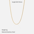 Detail van 40+5cm 18k vergulde roestvrijstalen slangenketting voor DIY-sieraden - Gouden Slangenketting (ch1420)