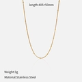 Detail van 18K vergulde roestvrijstalen satellietketting met nauwkeurige specificaties - Gouden Satelliet Kralenketting (CH1422)