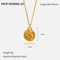 Detail showing Scorpio zodiac gold pendant with dimensions 21x17mm and 400+50mm chain - Scorpio Zodiac Necklace