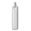 Pendentif barre rectangulaire 3D en argent poli pour femme en acier inoxydable - Pendentif Seul (Sans Chaîne) - Argent