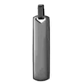 Pendentif rectangulaire minimaliste en acier inoxydable noir mat au fini gris foncé - Pendentif Seul (Sans Chaîne) - Noir