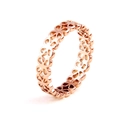 Elegant 5MM rose gold ring featuring a hollow four-leaf clover pattern for couples - US 7 / Rose Gold