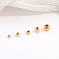 Polished S925 gold-plated faceted laser beads in five sizes for DIY jewelry - 2mm (50 Pcs/Gram) / Gold