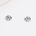 Macro detail of S925 sterling silver hammered spacer beads for DIY jewelry making - Hammered Texture Style (Model K)