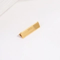 Polished S925 sterling silver gold-plated triangular column spacer bead for jewelry DIY - Gold Triangular Lucky Bead