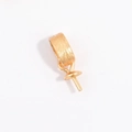 Brushed gold S925 silver needle pendant clasp for DIY jewelry making and pearls - Cap Needle Clasp / Gold