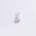 S925 sterling silver fortune bag pendant with embossed Fu character for DIY jewelry - Fortune Bag Style (A) / 8.5*17mm