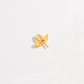 Pendentif papillon plaqué or S925 avec pierre rose et détails de perles ciselées - Style Forme de Papillon (SK15)