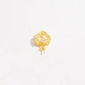 Fermoir perle en argent S925 plaqué or style vintage avec zircon pour bijoux DIY - Style Base de Perle Fleur Ajourée (SK15)