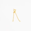 Cadena de extensión ajustable en plata S925 bañada en oro con cuenta deslizante y cierre - Estilo básico / Estilo Corto / Dorado