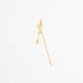 Cadena extensora de plata S925 bañada en oro con cierre de resorte para joyería artesanal - Estilo Deslizante / Longitud Media / Dorado