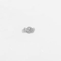 S925 sterling silver jewelry connector with micro-pave cubic zirconia in silver finish - Style D Round Zirconia Silver Tone