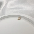 S925 silver gold gear bead with zircon inlay for DIY bracelet and necklace jewelry - Gold White Zirconia (With Ring)