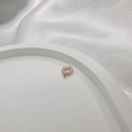 Close-up of rose gold silver spacer bead with cubic zirconia stones on silk background - Rose Gold White Zirconia (With Ring)