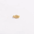 Golden S925 silver double-ring connector with micro-pave zircons for DIY jewelry - Style D Round Zirconia Gold