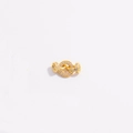 Sparkling S925 silver clasp connector with cubic zirconia for DIY pearl jewelry - Style B Round Zirconia Gold
